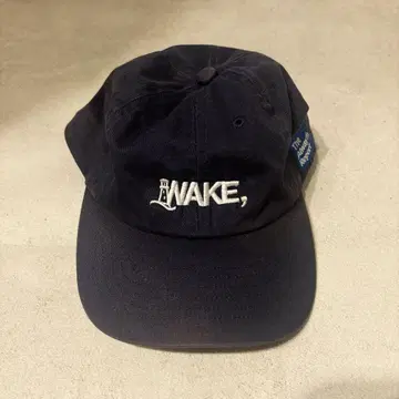 ALWAYTH for WAKE 자수 로고 야구 모자 네이비