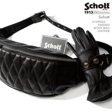 Schott 샷 바디백 남녀 공용 대용량 사선 퀼팅