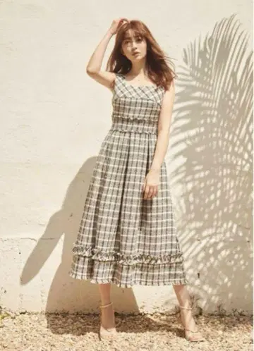 herlipto Summer Tweed 미디 드레스