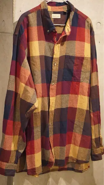 HOBBS CREEK 체크 무늬 헤비 플란넬 셔츠 2XL