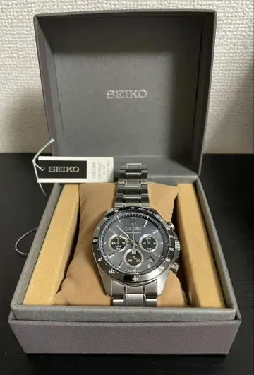 SEIKO SBTR027 크로노그래프 블루 그레이 메탈릭