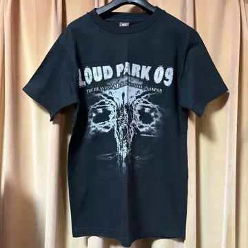 LOUD PARK 09 2009 밴드 티셔츠 반팔 티셔츠 블랙 S