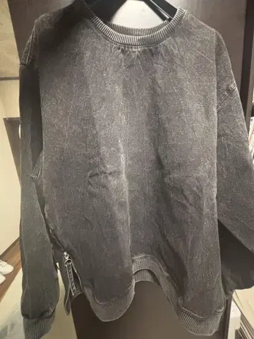 ZARA 다크 그레이 빈티지 가공 트레이닝복 XL