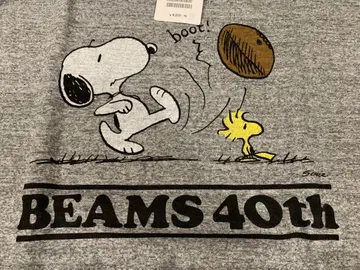 [미사용] BEAMS x peanuts 40주년 티셔츠/그레이/XL