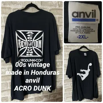 빈티지 00s anvil 남성용 2XL 티셔츠 아이언 크로스 로고