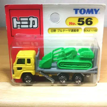 토미카 히노 불도저 운반차 (파랑 TOMY 로고) 미개봉품