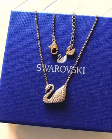 스와로브스키 거의 새상품 Swan 목걸이 Swarovski Swan