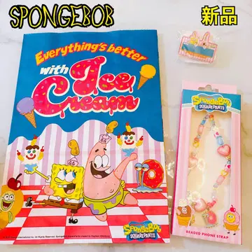 새상품 스폰지밥 비즈 스트랩 빅 하트 플라자 PRAZA