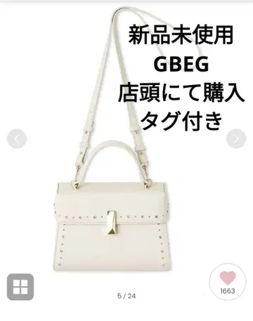 택 포함 미사용 새상품 류탕 비쥬 스터드 미니백 M 사이즈 GBEG