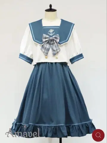 Amavel Fancy Heart 셋업 세일러 원피스
