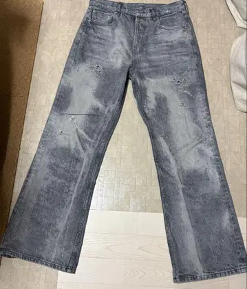 ZARA 그레이 와이드 레그 데님 팬츠