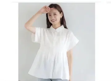 coca 축구 턱 블라우스 화이트 반팔