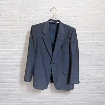 네이비 청색 싱글 브레스트 정장 자켓 구제 의류 빈티지