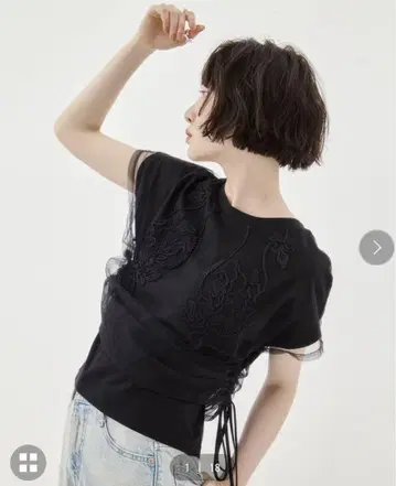 MURRAL embroidered tulle layered tops