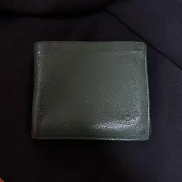 일비종떼 가죽 2단 접이식 지갑 그린