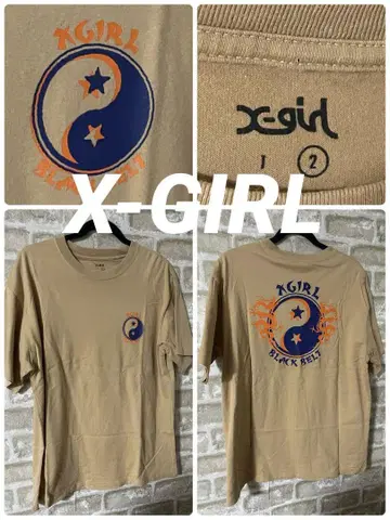 X-GIRL 여성용 L 셔츠 음양 빅 로고