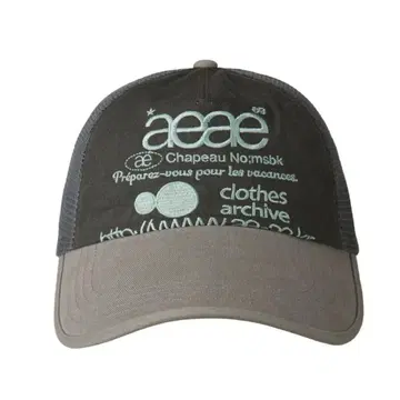 AEAE WEB LOGO MESH CAP 메쉬 캡 그레이 한국