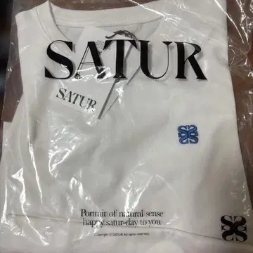 SATUR 반팔 티셔츠 WS 화이트