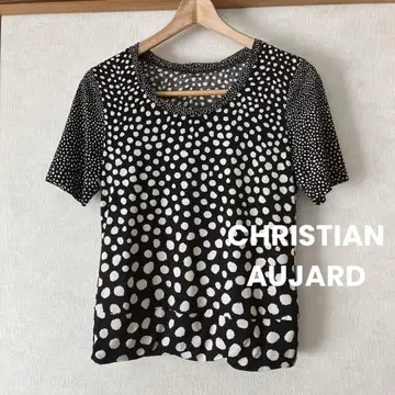 CHRISTIAN AUJARD 새상품급 상의 도트 이토킨