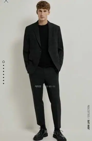 [택 포함 미사용 새상품] 포멀 체크 블랙?