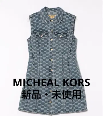 MICHEAL KORS 슬리브리스 데님 미니 원피스 XL