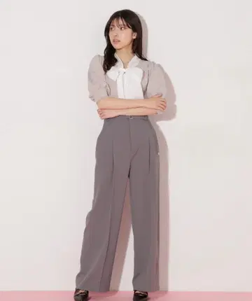 JILL BY JILLSTUART 시어 보타이 니트