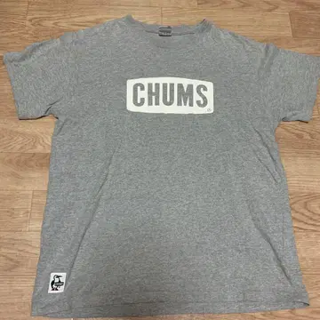 새상품급! CHUMS 반팔 T셔츠 그레이 남성용 M 사이즈