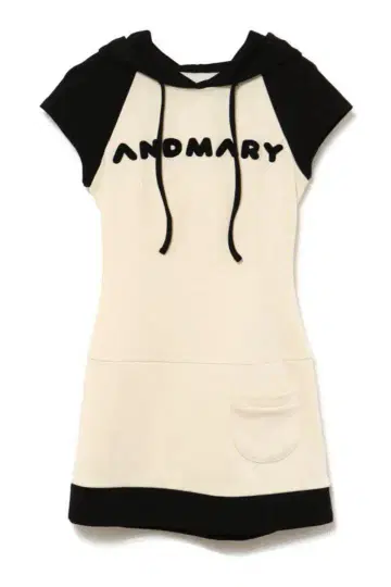 andmary mary logo mini dress black