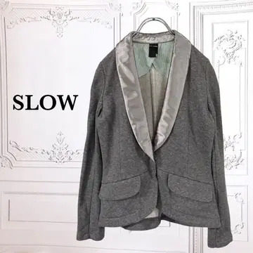 슬로우 [ SLOW ] 자켓 [ S~M ] 그레이 실버 코튼 무지