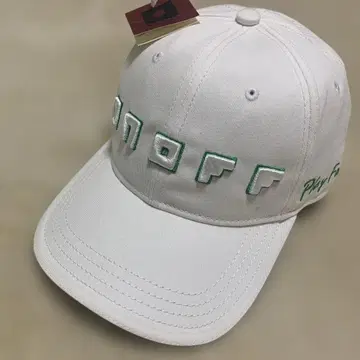[미사용] ONOFF 온오프 모자 캡 골프 프리 사이즈 화이트 x 그린