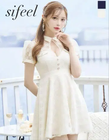 sifeel 아이보리 플레어 드레스