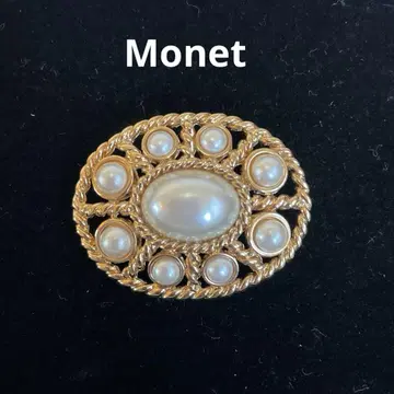 Monet 모네 브로치 골드 컬러 모조 진주