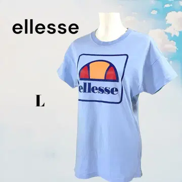 ellesse 엘레쎄 빅 로고 여성용 반팔 티셔츠 [ L ] 라이트 블루