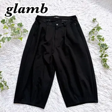 새상품급 glamb GB0122-P03 크롭 와이드 팬츠 M 블랙