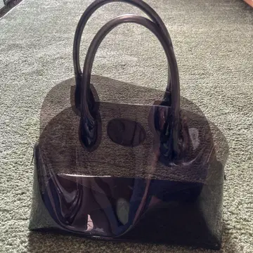 J B ATTIRE 클리어 차콜 브라운 핸드백