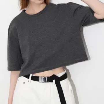 SLOBE IENA 슬로브 이에나 사이로 스팬 컴팩트 TEE 그레이