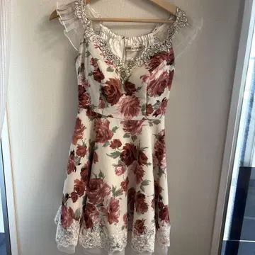 ROBE de FLEURS 로즈 패턴 드레스