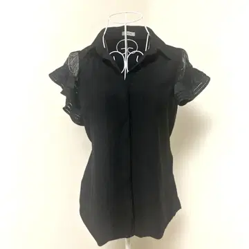 FRAY I.D 프릴 반팔 블라우스 블랙
