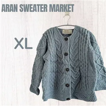 ARAN SWEATER MARKET 케이블 짜임 스웨터 XL 가디건