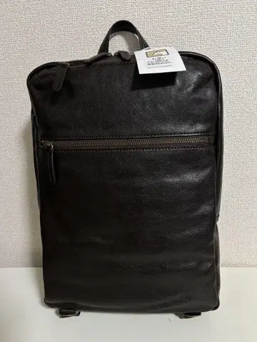 새상품 소가죽 다크 브라운 가죽 백팩