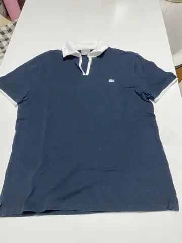 LACOSTE 네이비 피케 셔츠 사이즈 5 (일본 사이즈 L)