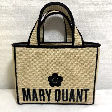 LILY BROWN MARY QUANT 주트 로고 토트 베이지