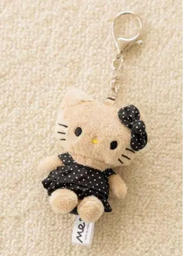 새상품 me %로리즈팜 헬로키티 키링 블랙 도트