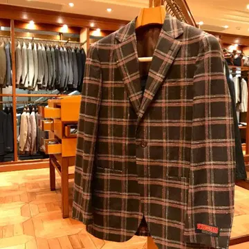 BEAMS F 빔즈에프 E.THOMAS 체크 자켓