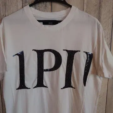 1PI 스팽글 티셔츠 화이트