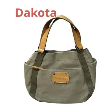 Dakota 다코타 피트 캔버스 & 소가죽 토트백 카키