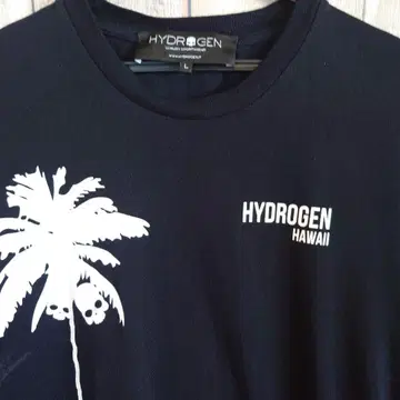 HYDROGEN 야자수 스컬 티셔츠 L 블랙