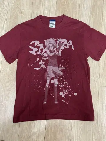 COSPA NARUTO 하루노 사쿠라 티셔츠 S 사이즈 와인 레드
