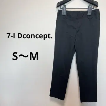 세븐아이디 컨셉 블랙 S M 스트레치 캐주얼 팬츠 블랙