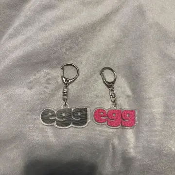 레어!! egg 로고 키링 2개 세트 2022